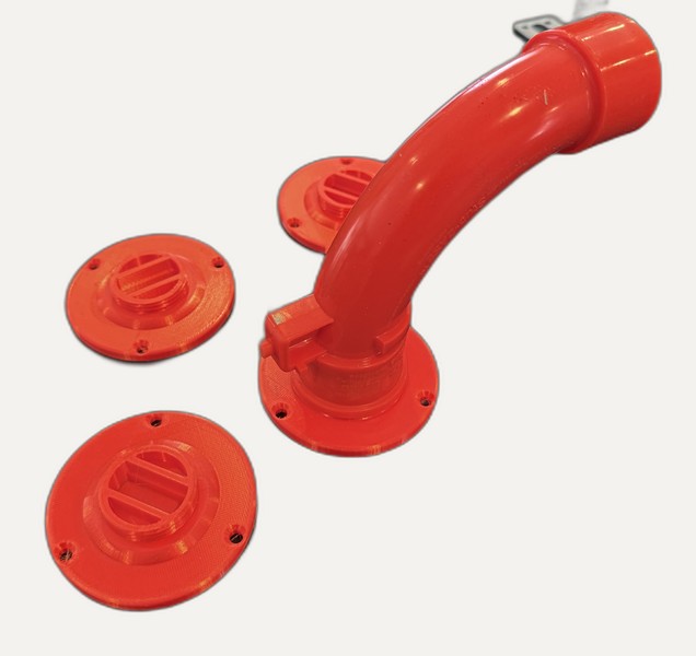 Stub-Down™ assembled — plate with Bend-EASE™ elbow upright